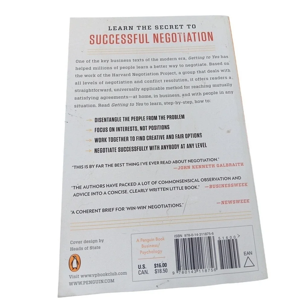 Getting‎ to Yes Negotiating Agreement Without Giving In Fisher Ury Patton 2011